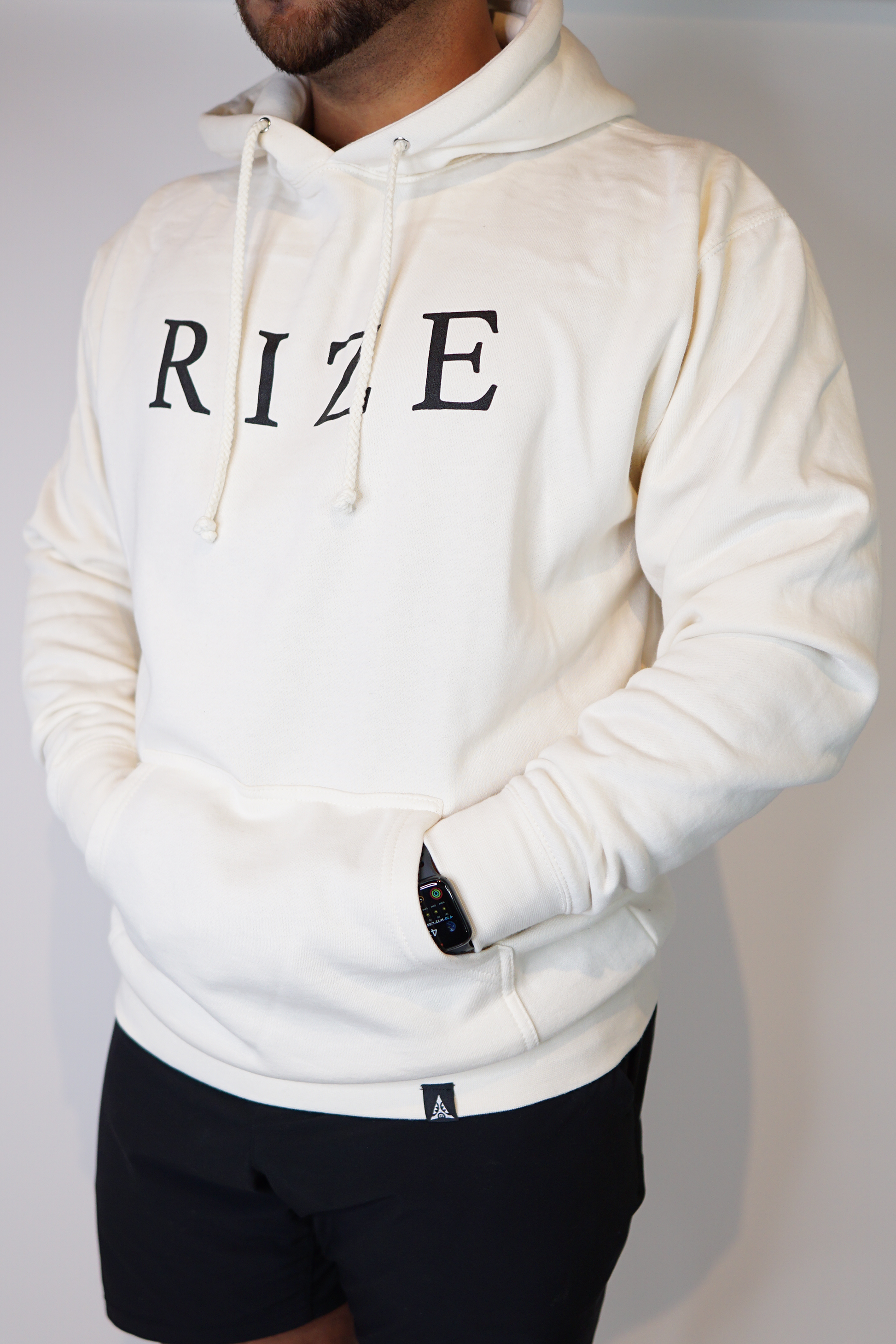Rize Hoodie - Bone – HIRIZE Fitness Rize Hoodie - Bone – HIRIZE Fitness